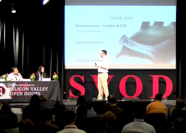 ZeroKey Pitches at Silicon Valley Open Doors 2017